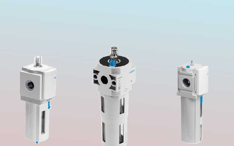 روغن زن پنوماتیک فستو؛ فلزی دارای فیلتر رگلاتور مناسب روغن کاری قطعات