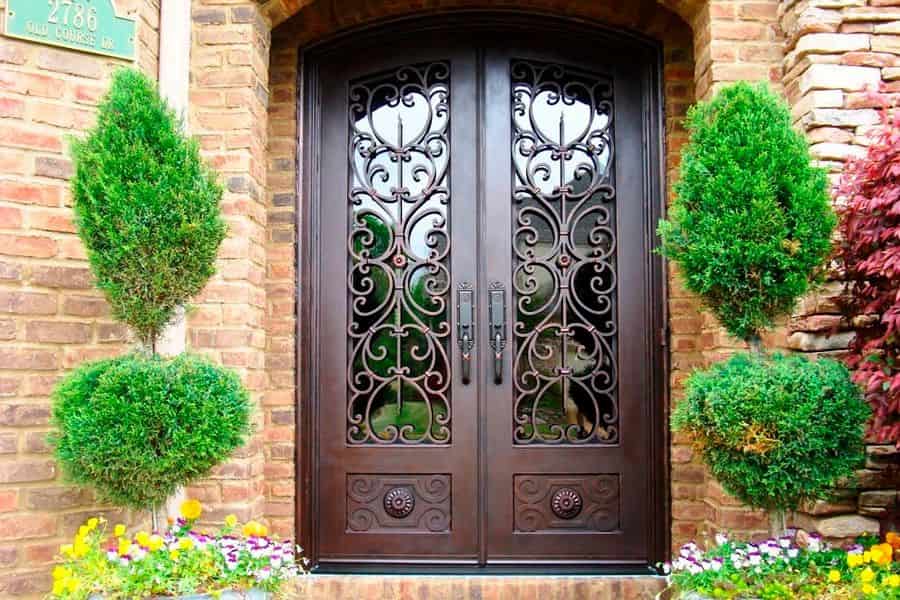 درب فلزی حیاط مدرن؛ برقی لولایی ارتفاع 3.5 متر Aluminum Steel