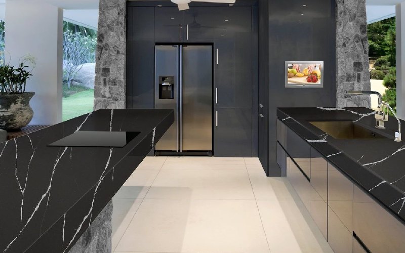 سنگ مصنوعی کابینت آشپزخانه؛ مات براق تک رنگ مقاوم برابر ضربه