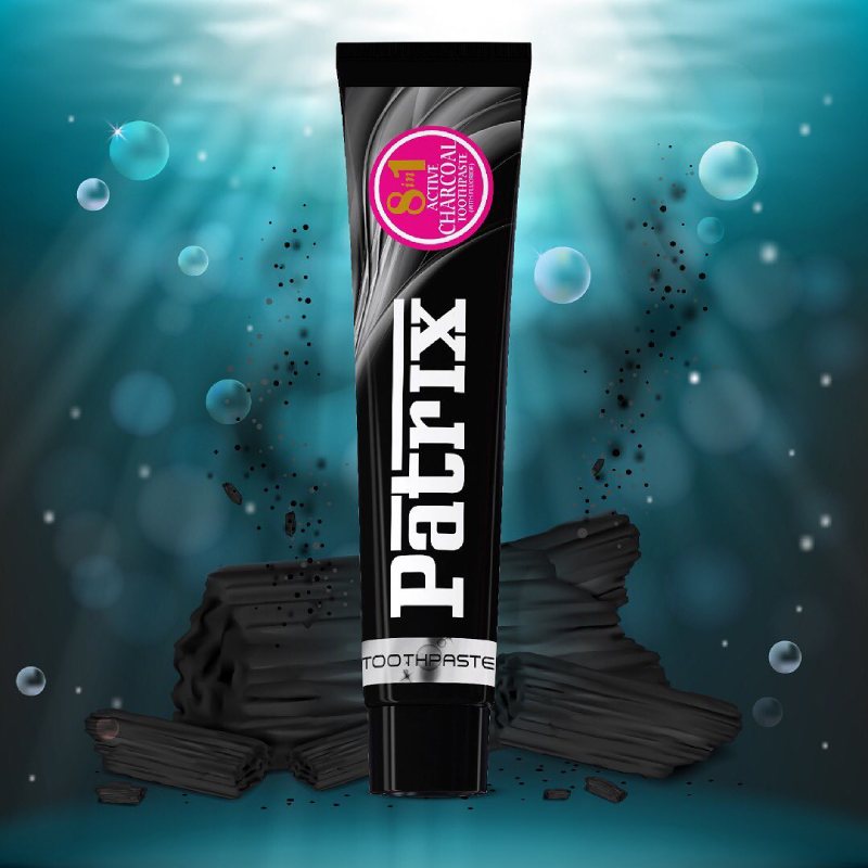 خمیر دندان پاتریکس؛ سفید کننده زغالی لکه بر ضد حساسیت جلوگیری از پوسیدگی