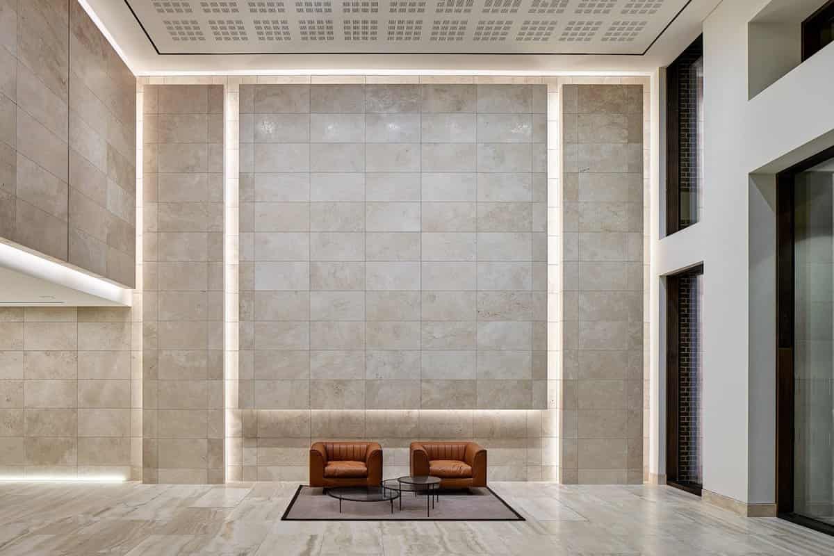 سنگ تراورتن (رسوبی) 3 رنگ سفید کرمی شیری مقاوم طول عمر بالا