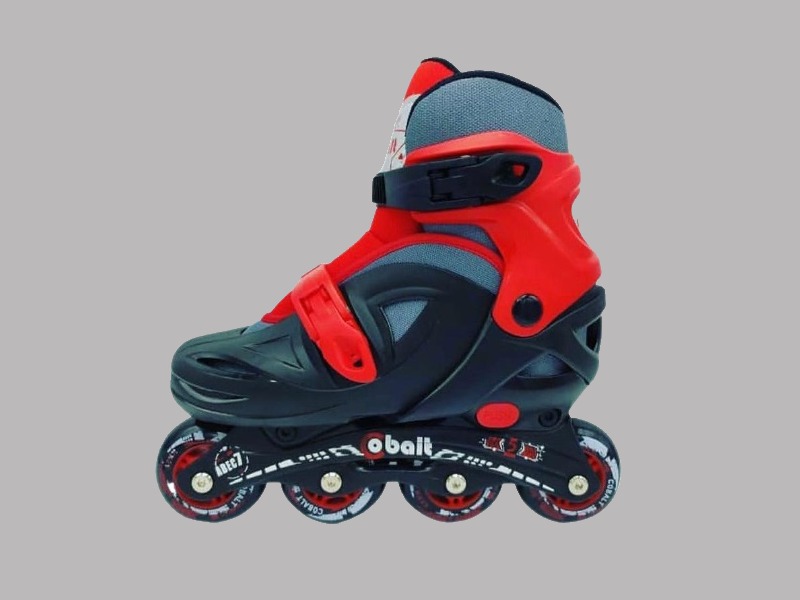 کفش اسکیت cobalt؛ ساق بلند کوتاه 2 رنگ قرمز صورتی