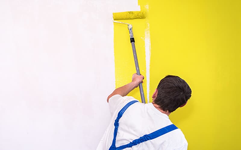 رنگ ساختمانی لیمویی؛ مات براق مناسب سطح فلزی گچی شیشه ای