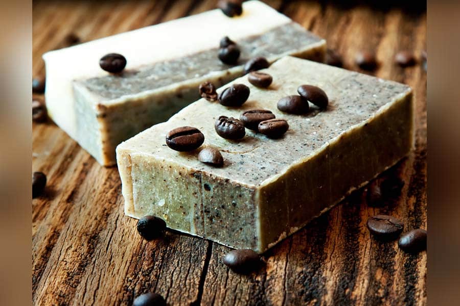 صابون قهوه (شوینده) روشن کننده ضد جوش لایه بردار حاوی ویتامین B3