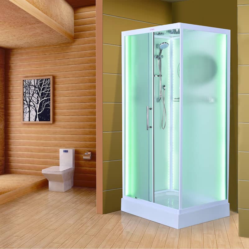 دوش کابین دار؛ جنس اکریلیک سیاری دارای درب کشویی