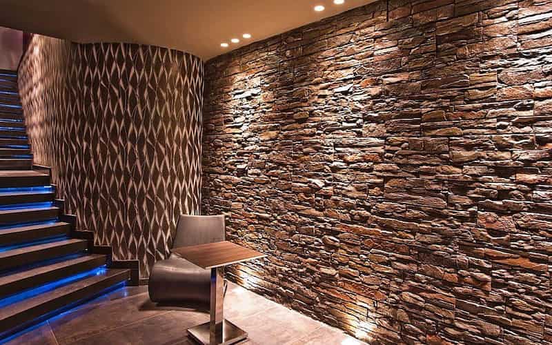 سنگ آنتیک جدید؛ رنگ سفید مشکی طلایی ضد آب مناسب سالن پذیرایی