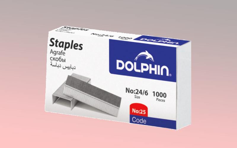 سوزن منگنه دلفین ؛ صحافی دوخت کاغذ نایلون کیسه مدل سایز 25