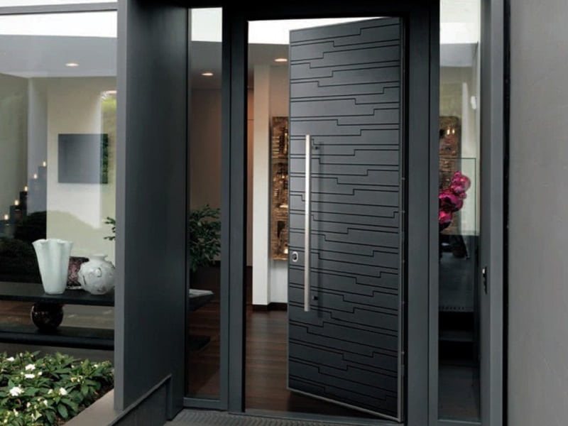 درب ضد سرقت یو پی وی سی؛ زرشکی قهوه ای 3 نوع فلزی چوبی MDF