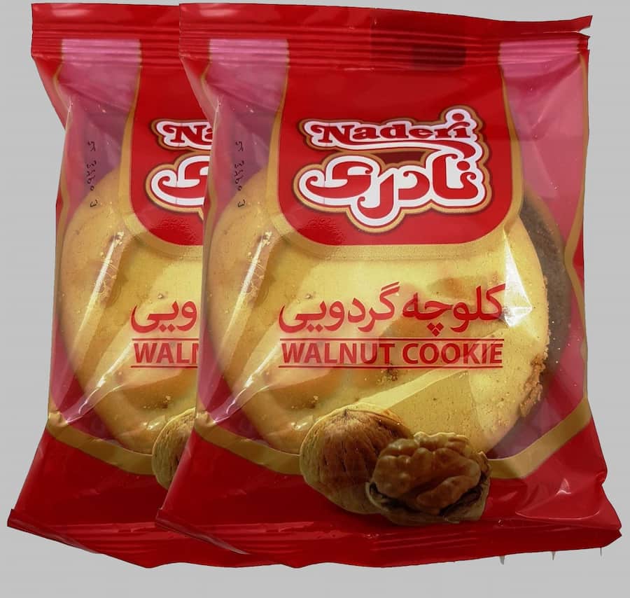 کلوچه نادری در تهران؛ گردویی وانیلی وزن 600 گرم بسته 24 عددی