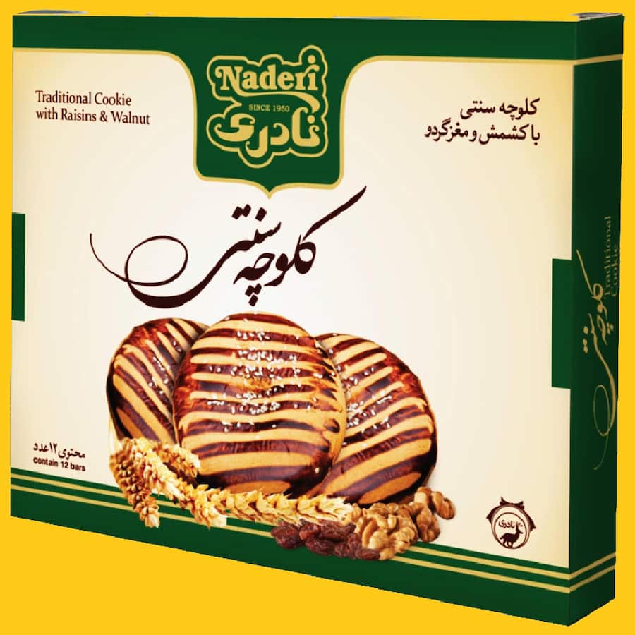 کلوچه نادری یزد (کوکی) مغزدار شکلاتی نارگیلی تازه