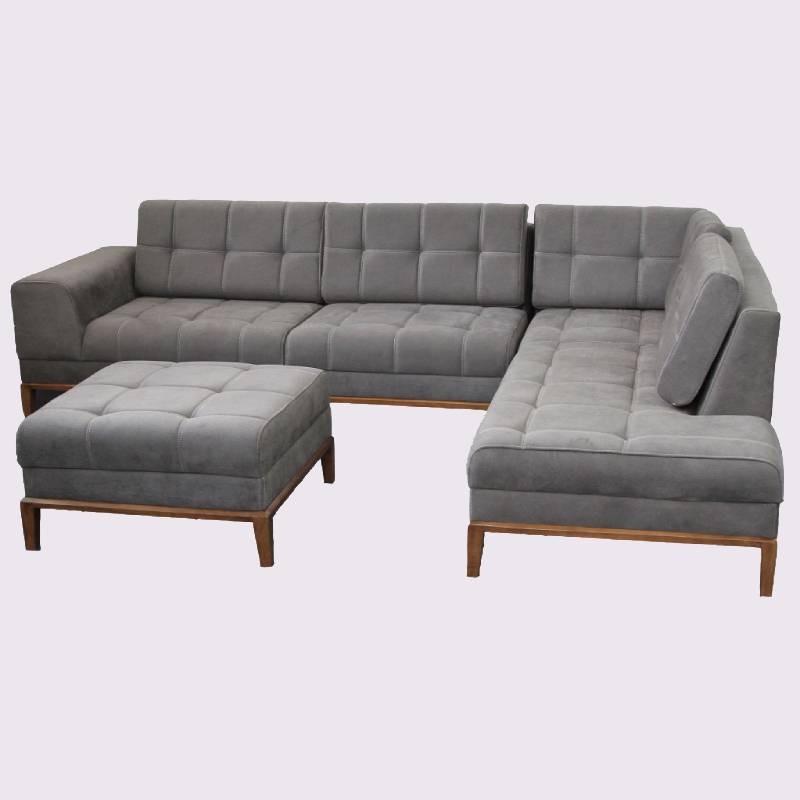 مبلمان نظری همدان؛ راحتی کلاسیک چستر جنس کرم طوسی سبز