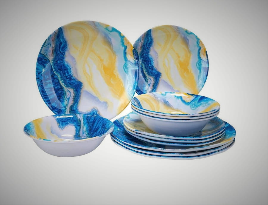 ظروف ملامین پاکستانی؛ طرح دار ساده مناسب کافه رستوران