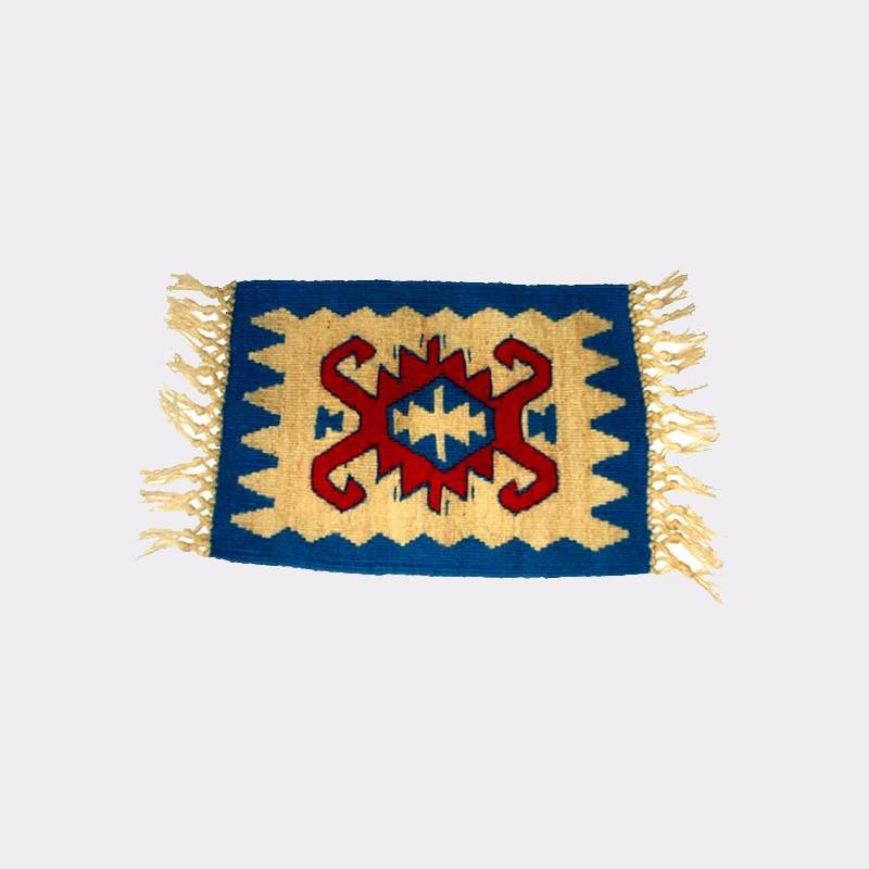 گلیم کوچک تزیینی؛ سنتی گبه پشمی قشقایی جنس پشم الیاف مصنوعی