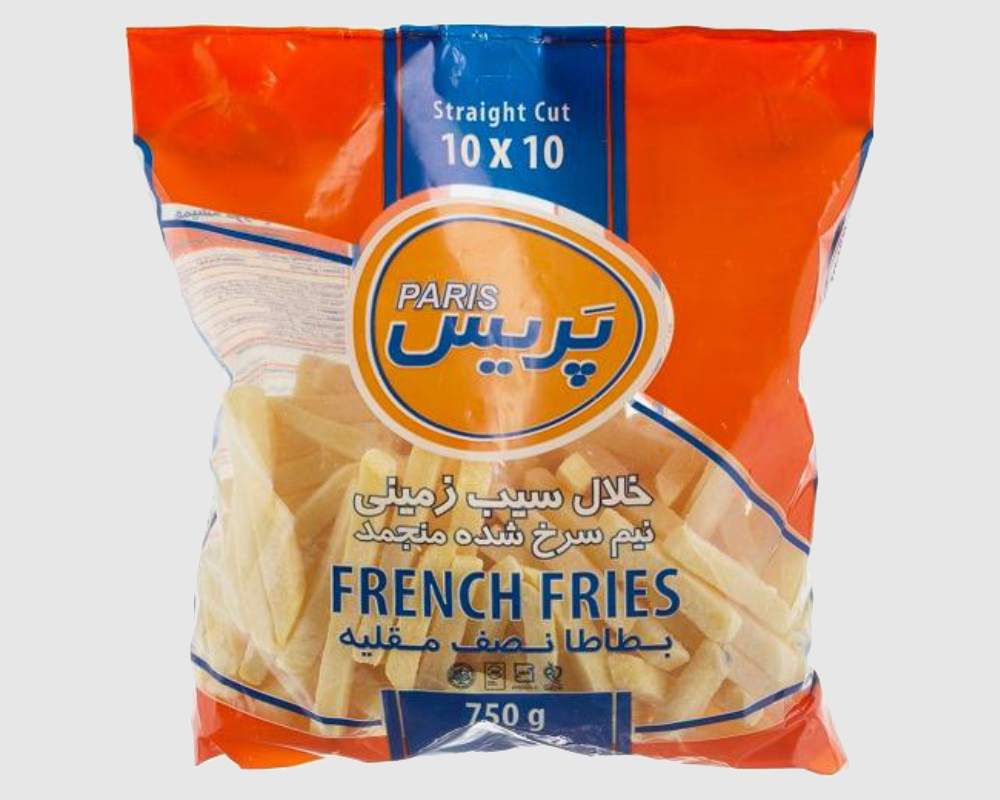 سیب زمینی نیمه آماده ( فرنچ فایزر) درشت متوسط ریز 2 نوع با پوست ساده