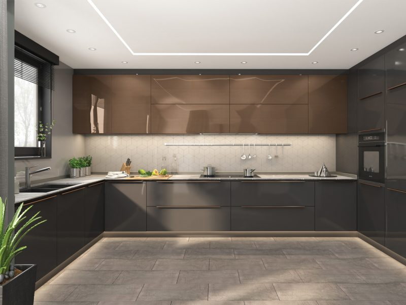 ام دی اف هایگلاس مشکی؛ مات تیره ملامینه کابینت شلف باکس دیواری