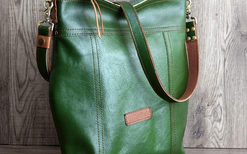 کیف چرم سبز؛ دوشی دستی اورجینال 2 نوع مات براق