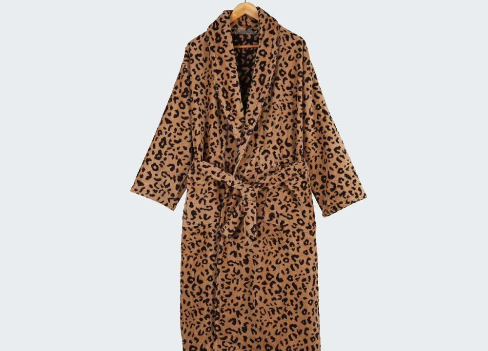 حوله تن پوش پلنگی؛ الیاف طبیعی ضد حساسیت با دوام سایز (M S L XL)