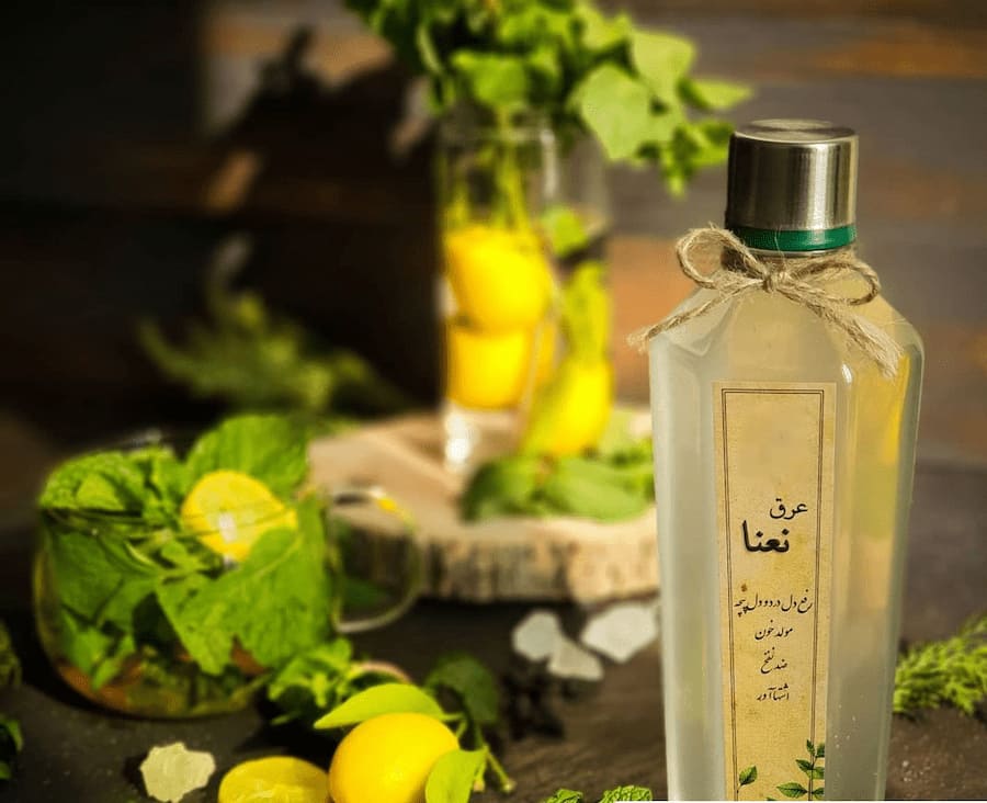 بطری عرق نعنا؛ شفاف مات جنس شیشه ای پلاستیکی حجم 1 4 لیتری