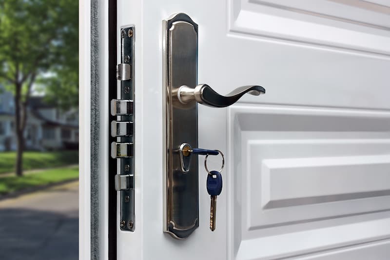 درب ضد سرقت عرض 120؛ مشکی سفید طلایی 2 جنس فولاد MDF