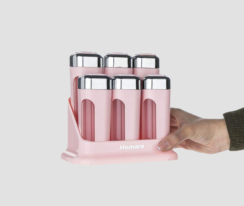 محصولات پلاستیکی همارا؛ سبز صورتی سفید 2 مدل مربعی دایره ای