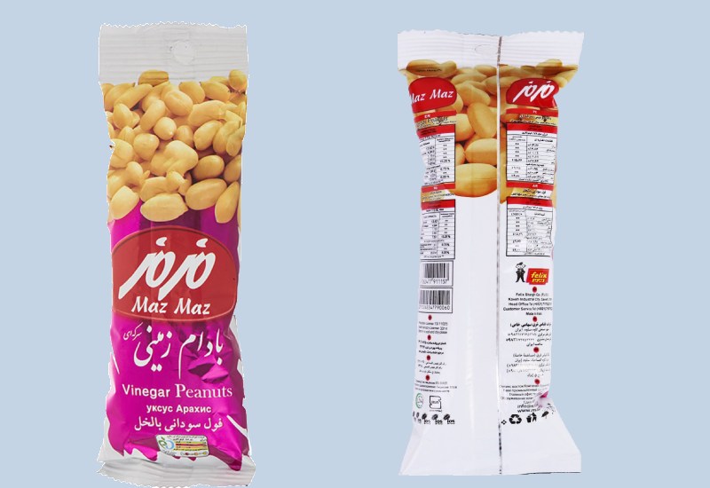 بادام زمینی سرکه نمکی مزمز؛ حاوی ویتامین E درمان سکته مغزی MazMaz