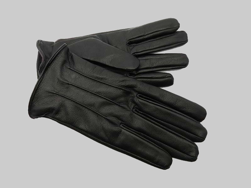 دستکش چرم طبیعی زنانه؛ پوست ماری ساده 2 رنگ مشکی قهوه ای