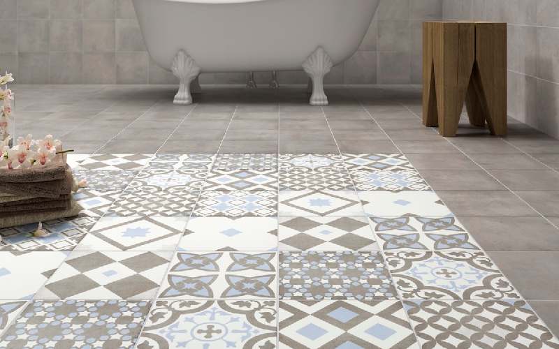 کاشی سرامیک کف ارزان؛ براق مات 3 نوع لعابدار طرحدار ساده