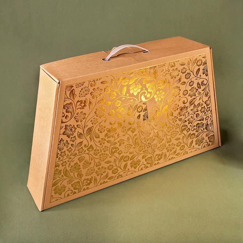 جعبه مقوایی آجیل؛ کیبوردی کشویی پاکتی چاپ سیلک فلکسو لمینتی