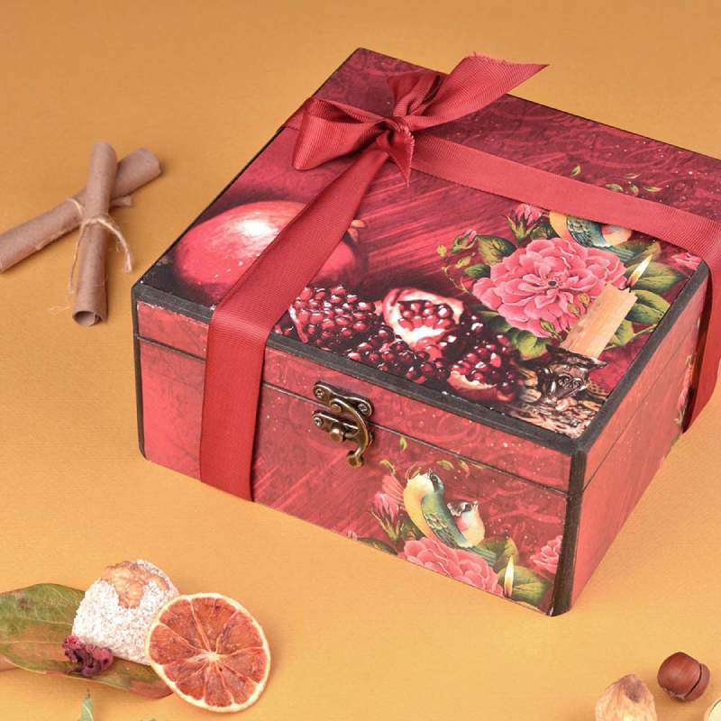 جعبه کادو یلدایی؛ چوبی مقوایی کرافت خوش رنگ box