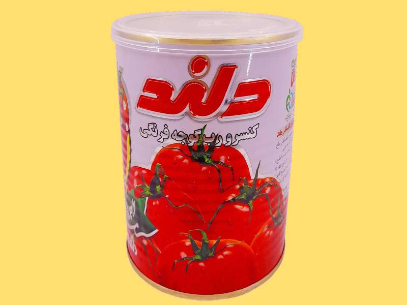 رب گوجه دلند؛ آسان بازشو حاوی آنتی اکسیدان قوطی 800 گرمی