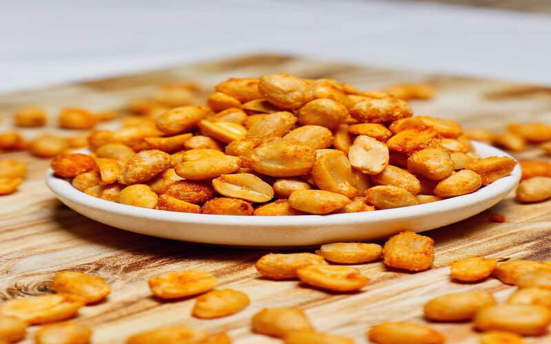 بادام زمینی مزمز بزرگ؛ فاقد ماده شیمیایی نمکی فلفلی گوجه ای