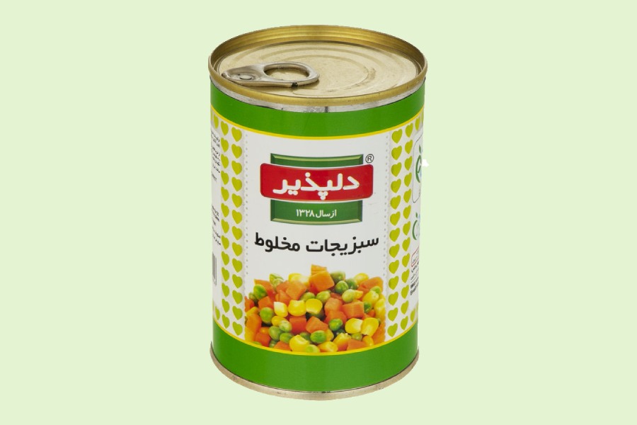 کنسرو سبزیجات دلپذیر؛ قوطی ضد زنگ وزن (380 420) گرمی