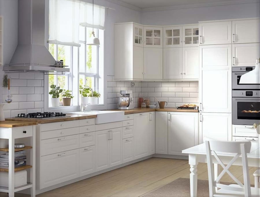 کاشی بین کابینتی طرح آجر سفید؛ براق مات ضد آب ابعاد (40*100 41*120)