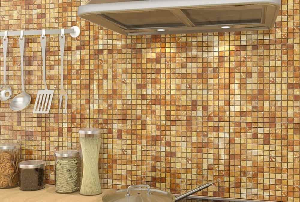 کاشی بین کابینتی تکسچر (دیوار پوش) نصب دوغابی چسبی مقاوم برابر ضربه