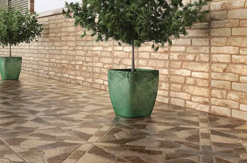 کاشی سرامیک کف حیاط؛ براق مات مقاوم 60*60 سانتی متر