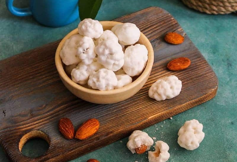 نقل بادام سوخته؛ رنگ طلایی شیرین 2 بسته بندی پاکتی جعبه ای 