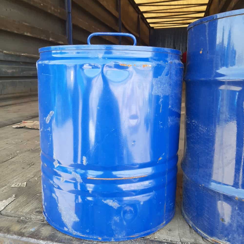 بشکه فلزی مستعمل؛ قفل دار درب دار بدون درب 2 نوع استوانه ای مخروطی