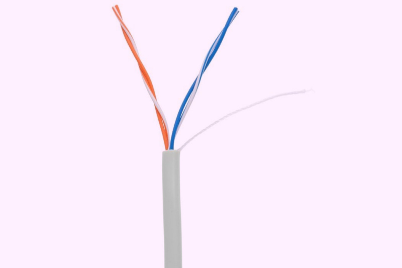 سیم تلفنی دو زوج؛ تخت فویل دار 3 رنگ آبی سفید green