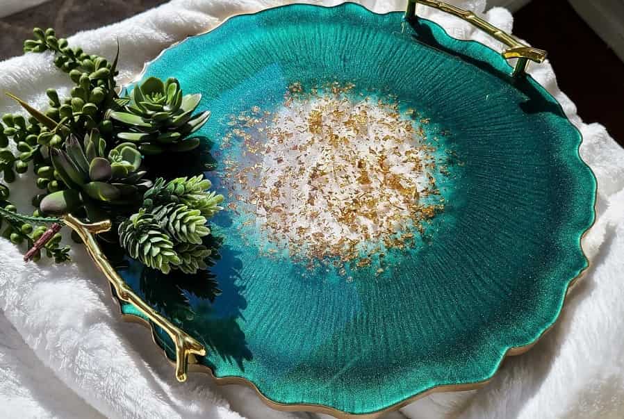 سینی پذیرایی رزین؛ گرد مستطیلی تکی سه تایی نشکن ضد آب خش