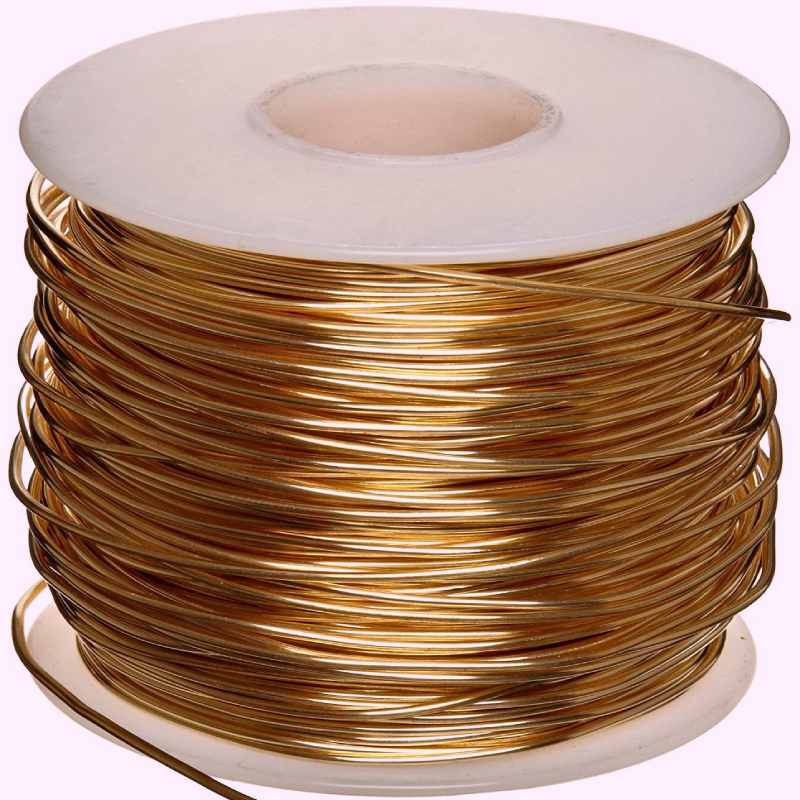 سیم فلزی طلایی؛ مسی برنجی ضخیم منعطف خوش رنگ