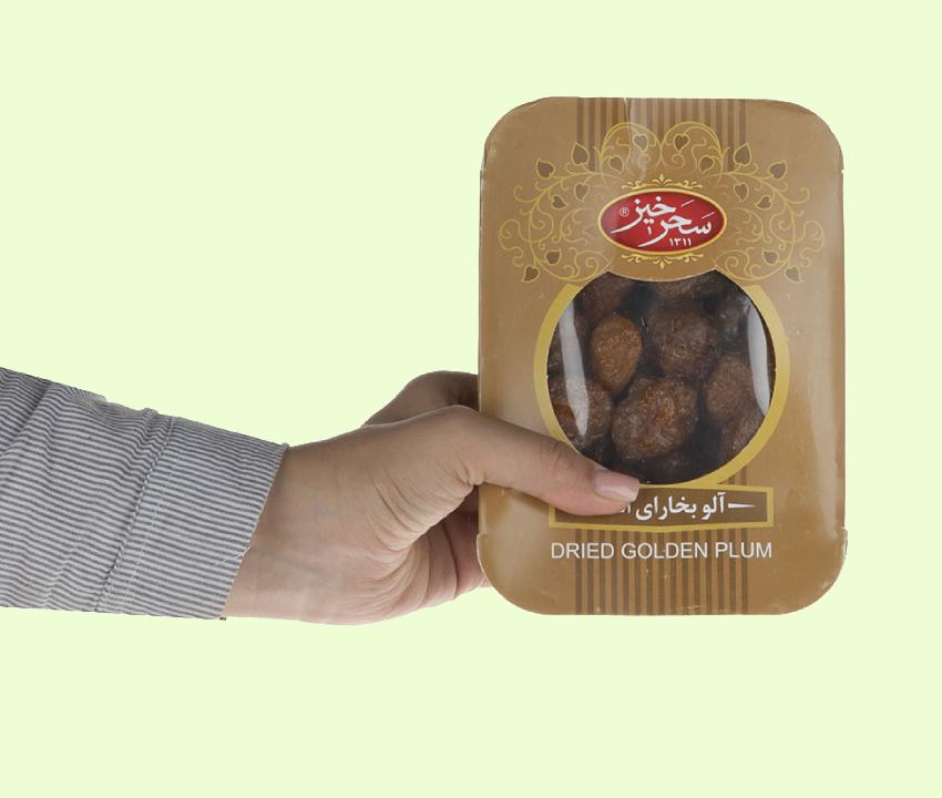 آلو بخارا سحرخیز مقدار 400 گرم؛ بافت گوشتی نرم 2 طعم ترش شیرین