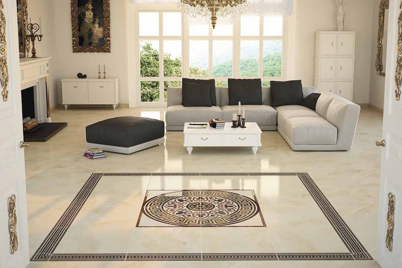 کاشی سرامیک کف خانه؛ طرح سنگ چوب نفوذ ناپذیر 60*60 سانتی متر