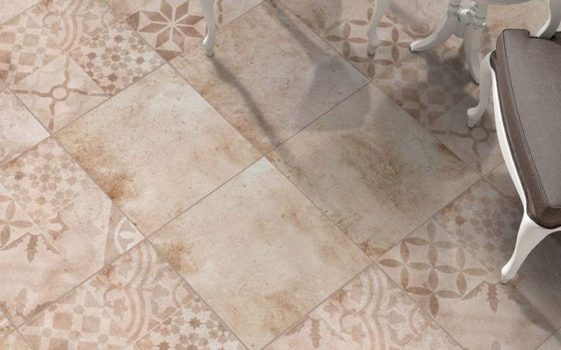 کاشی زمین (کف) ساده طرحدار فلدسپات ضد ضربه 40*40 60*60