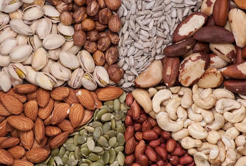 خشکبار قم؛ خام تفت داده شامل مغزیجات تخمه حاوی Protein