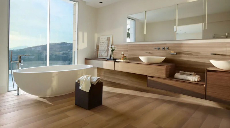 کاشی سرامیک طرح چوب؛ پرسلان آجری سنگ فرش (منازل اداره جات)