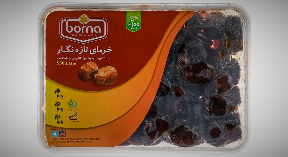 خرما تک نفره برنا؛ مجلسی مضافتی 2 مدل رطبی بی هسته بسته بندی 36 عددی