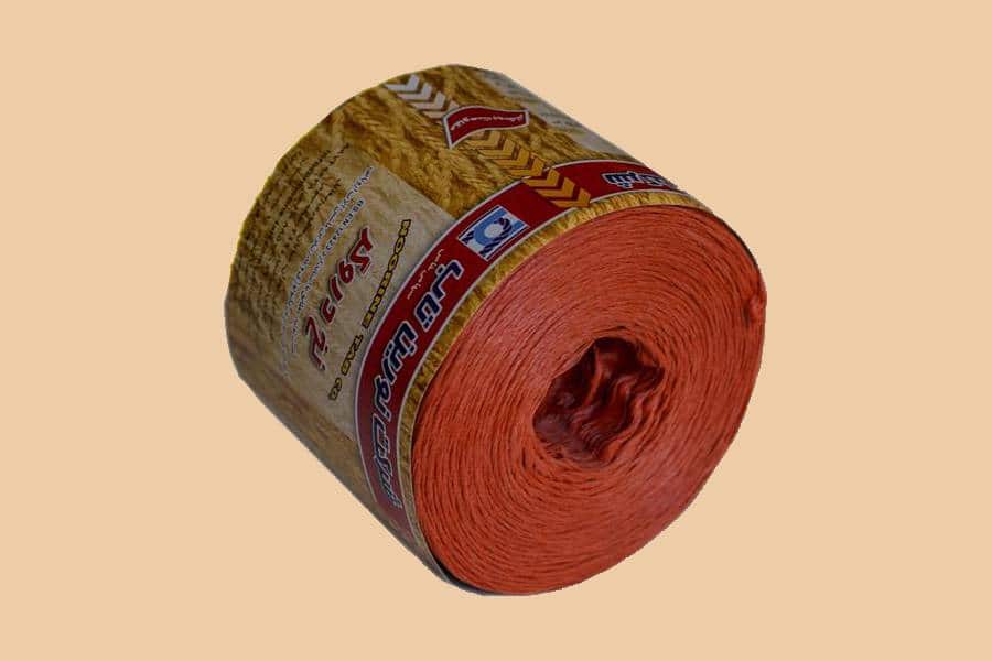 نخ دروگر نورین تاب؛ سفید نارنجی قرمز جنس پلی پروپلین عدم پرزدهی