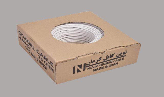کابل آنتن کرمان متری؛ بدون فویل آلومینیوم جنس مس مقاوم ضد uv