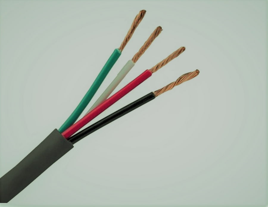 سیم برق چهار رشته؛ رشته ای مفتولی افشان جنس روکش PVC