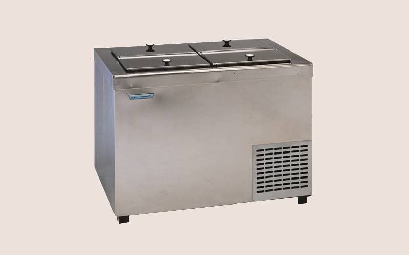 فریزر صنعتی زاگرس؛ ایستاده صندوقی درب شیشه ای فلزی freezer